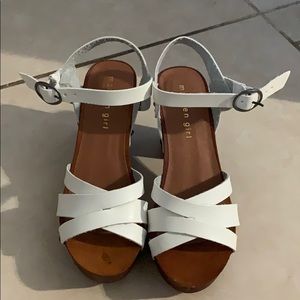 Madden Girl wood heel sandals